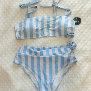 Bikini de Rayas Azules y Blancas Talla M