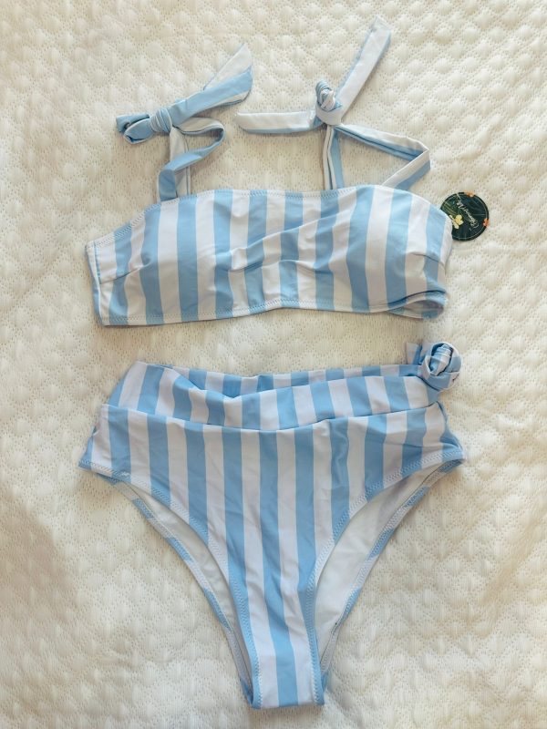 Bikini de Rayas Azules y Blancas Talla M
