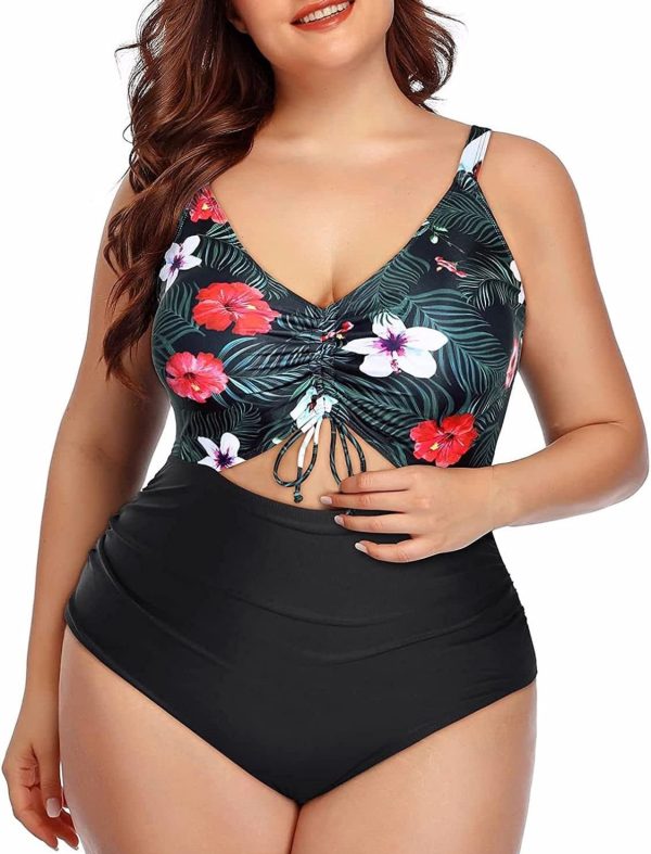 Conjunto de Flores con Bikini Negro (Talla W20)